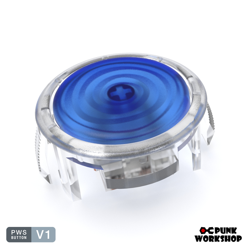 【新品】PUNK WORK SHOP ボタン ブルーxクリア v1モデル 12個 新品】PUNK WORK SHOP ボタン ブルーxクリア v1モデル 12個 新品