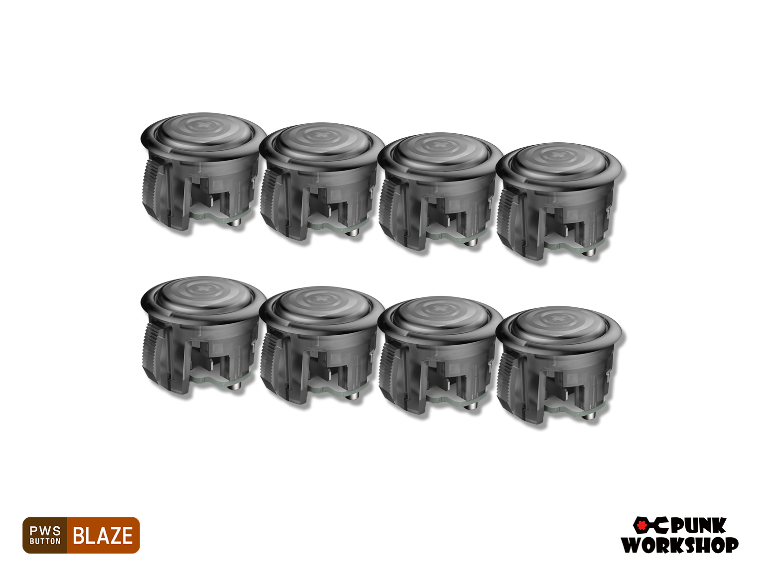 13PCS 24mm & 1PCS 30mm PUNK WORKSHOP PWS Blaze Buttons Set
