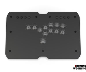 【受注生産】ULTRA BOX レバーレスコントローラー (ブラック/ホワイト) (ボタンレイアウトA/C/E)
