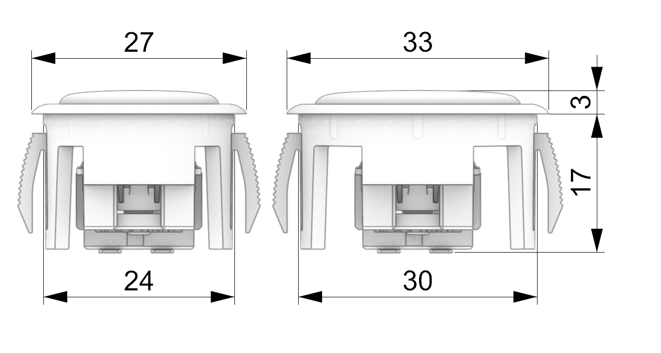 Amazon | 6pcsパンクワークショップ24mmメカニカルボタン